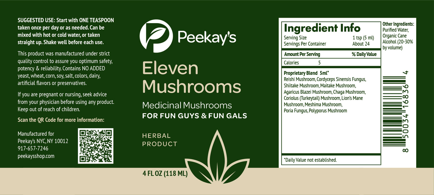 Eleven Mushrooms
